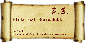 Piskolczi Bernadett névjegykártya